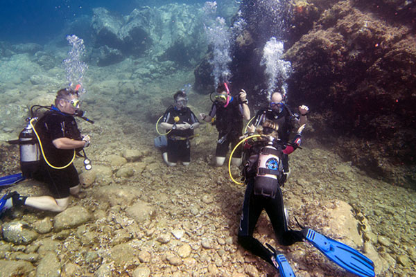 Beginner divers learning about liveaboard diving in the Maldives with crystal-clear waters, coral reefs, and tropical marine life.